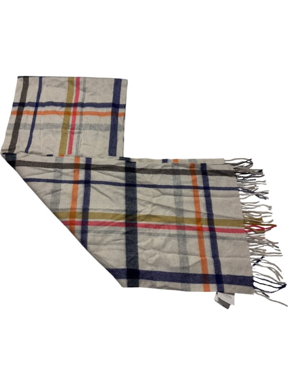 🤍 Coach 100% Cashmere Tattersail Scarf Ivory Cream New With Tags! $176 Retail